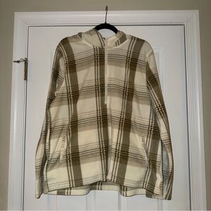 O'Neill Beige and Olive Plaid Zip-Up Jacket